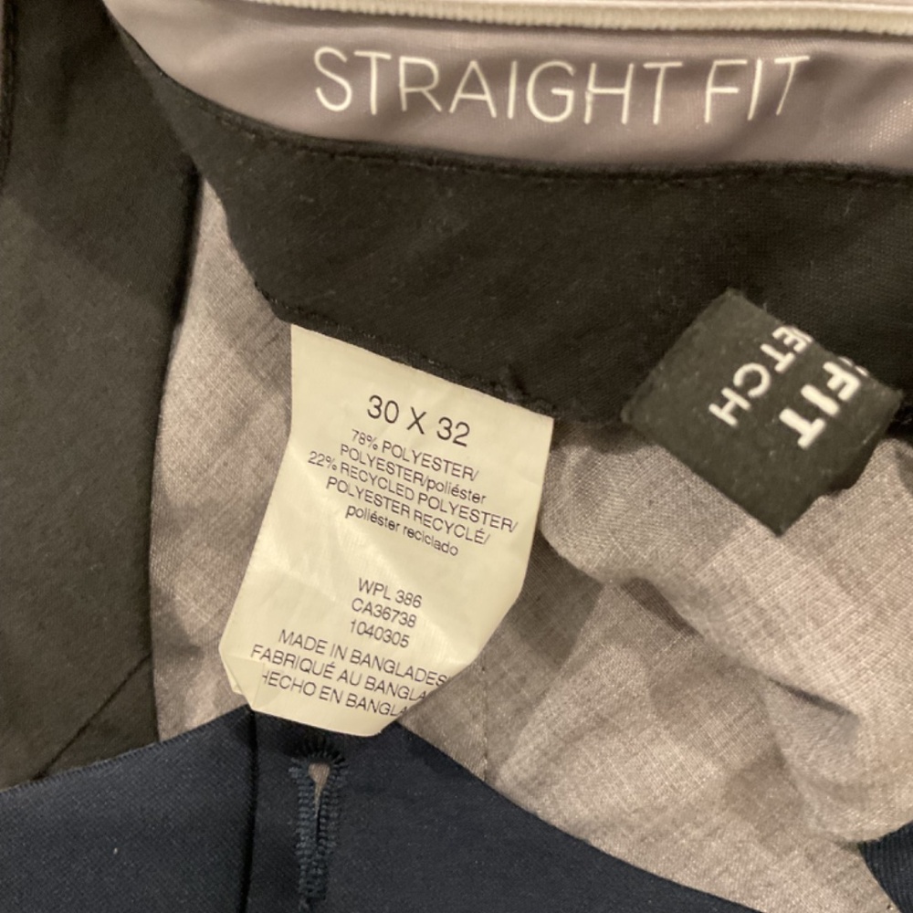 Haggar Straight Fit Size 30x32 Mens Dress Pants Navy Blue - Picture 7 of 10